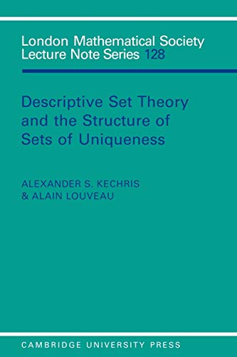 Kechris, Alexander S. Lms, 128 Descriptive Set Theory (London Mathematical Society Lecture Note Series, Band 128)