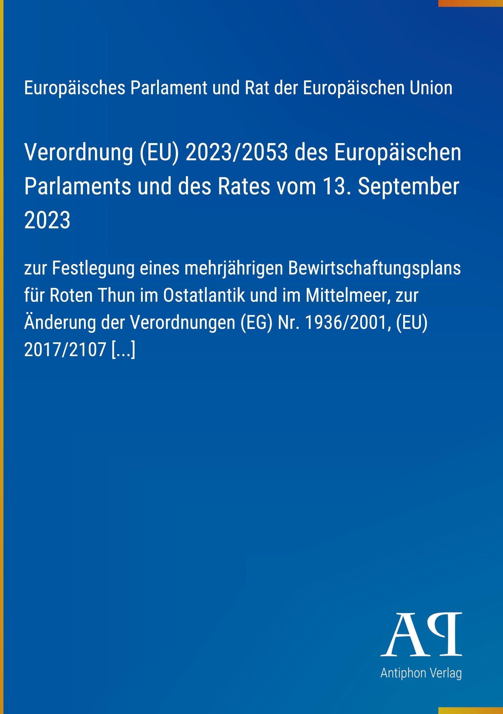 Verordnung (EU) 2023/2053 des Europäischen Parlaments und des Rates vom 13. September 2023