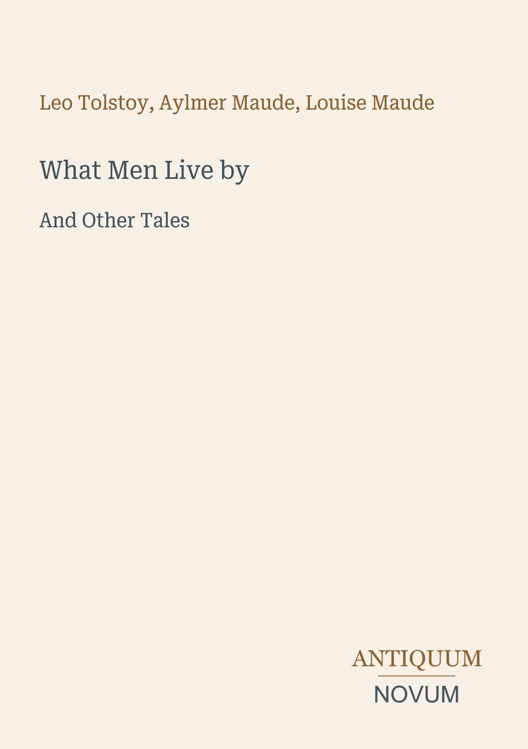 What Men Live by