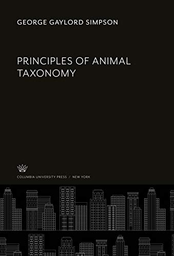 Principles of Animal Taxonomy