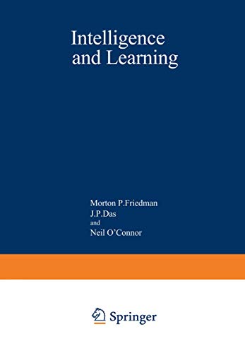 Intelligence and Learning (Nato Conference Series / III Human Factors) (Nato Conference Series, 14, Band 14)