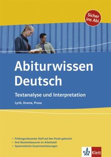 Abiturwissen Deutsch. Textanalyse und Interpreation