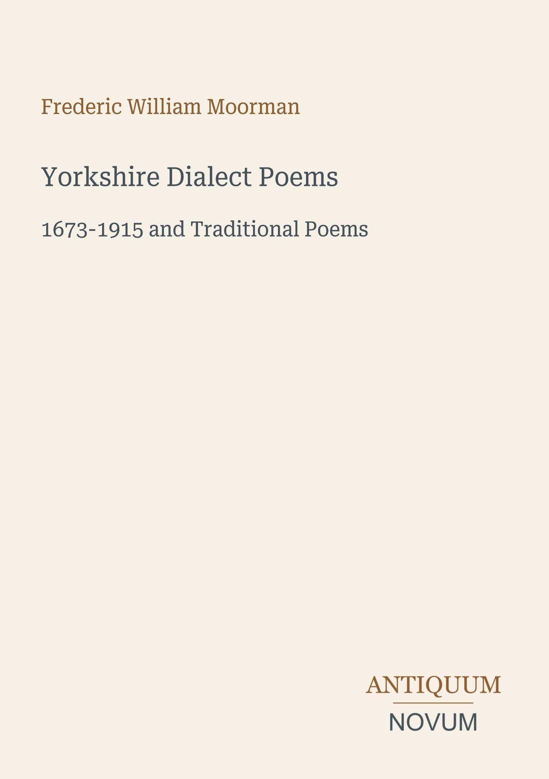 Yorkshire Dialect Poems