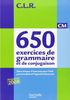 650 exercices de grammaire et de conjugaison CM : Deux niveaux d'exercices pour l'aide personnalisée et l'approfondissement