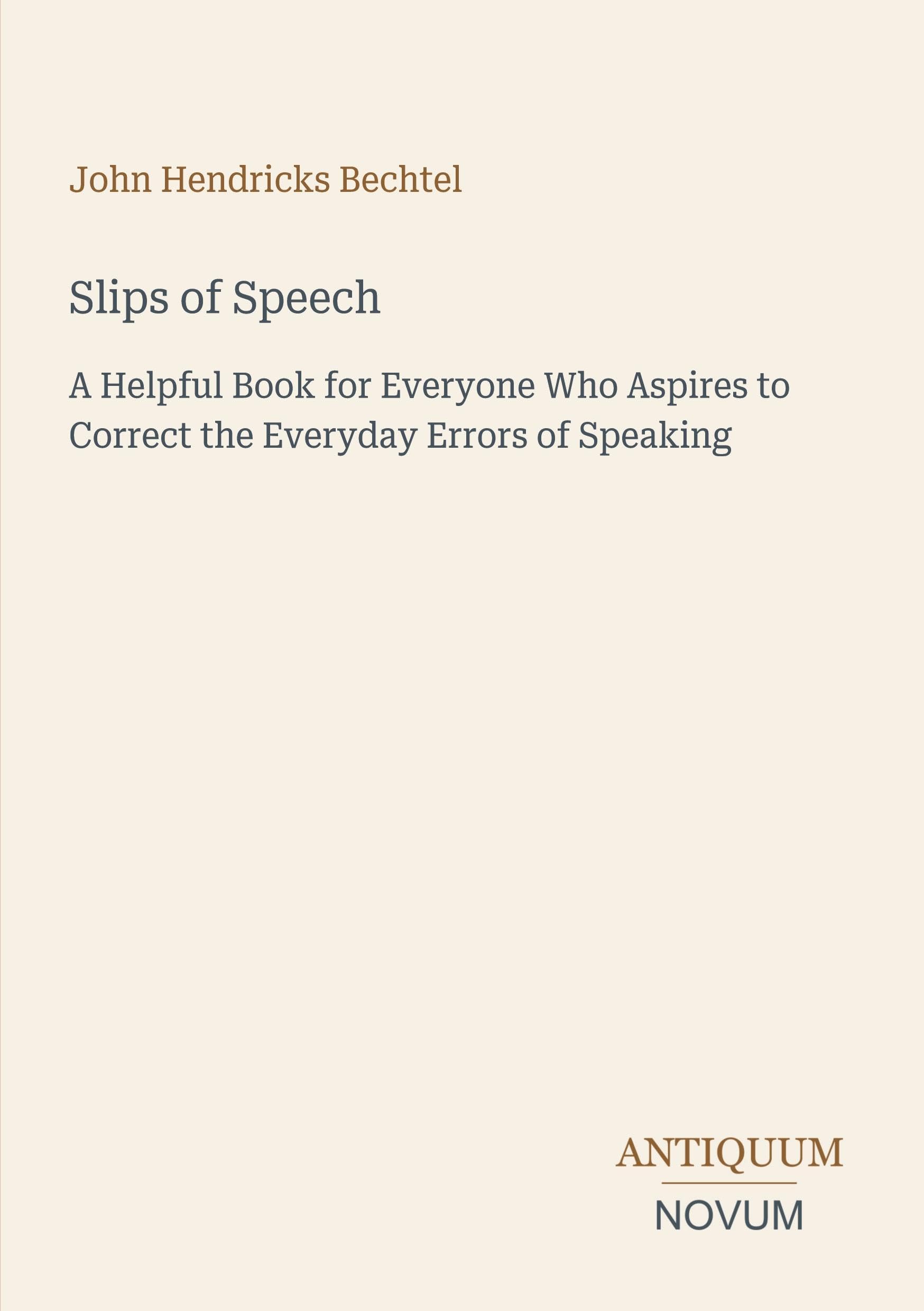 Slips of Speech