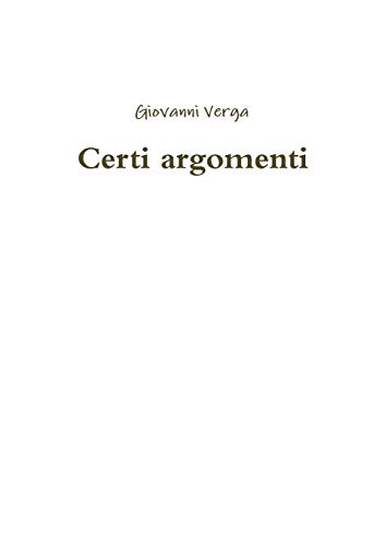 Certi argomenti