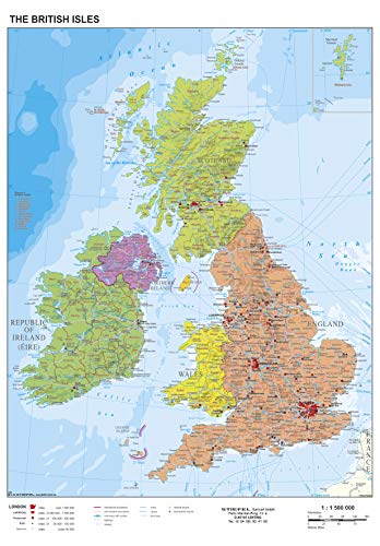 The British Isles political - Heinrich Stiefel Karte (im Sinne von Landkarte)