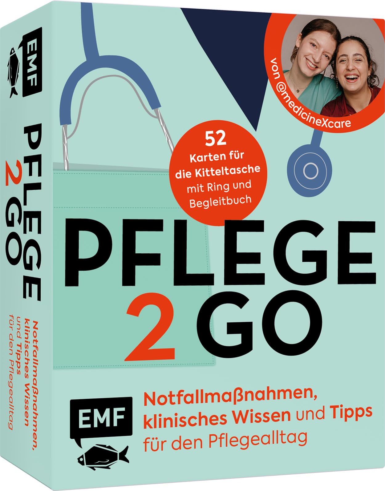 Kartenset: Pflege to go – Notfallmaßnahmen, klinisches Wissen und Tipps für den Pflegealltag | für Krankenpflege, Altenpflege, Pflege zu Hause | von ... Karten mit Messingring und Begleitbuch