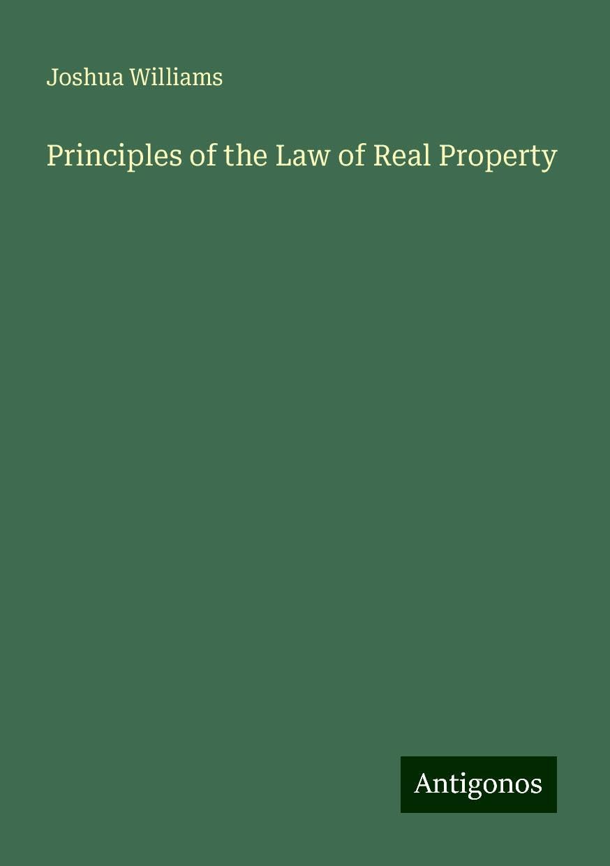 Principles of the Law of Real Property