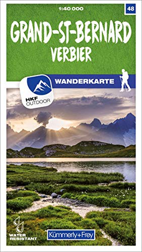 Grand-St-Bernard 48 Wanderkarte 1:40 000 matt laminiert: Free Download mit HKF Outdoor App (Kümmerly+Frey Wanderkarten)