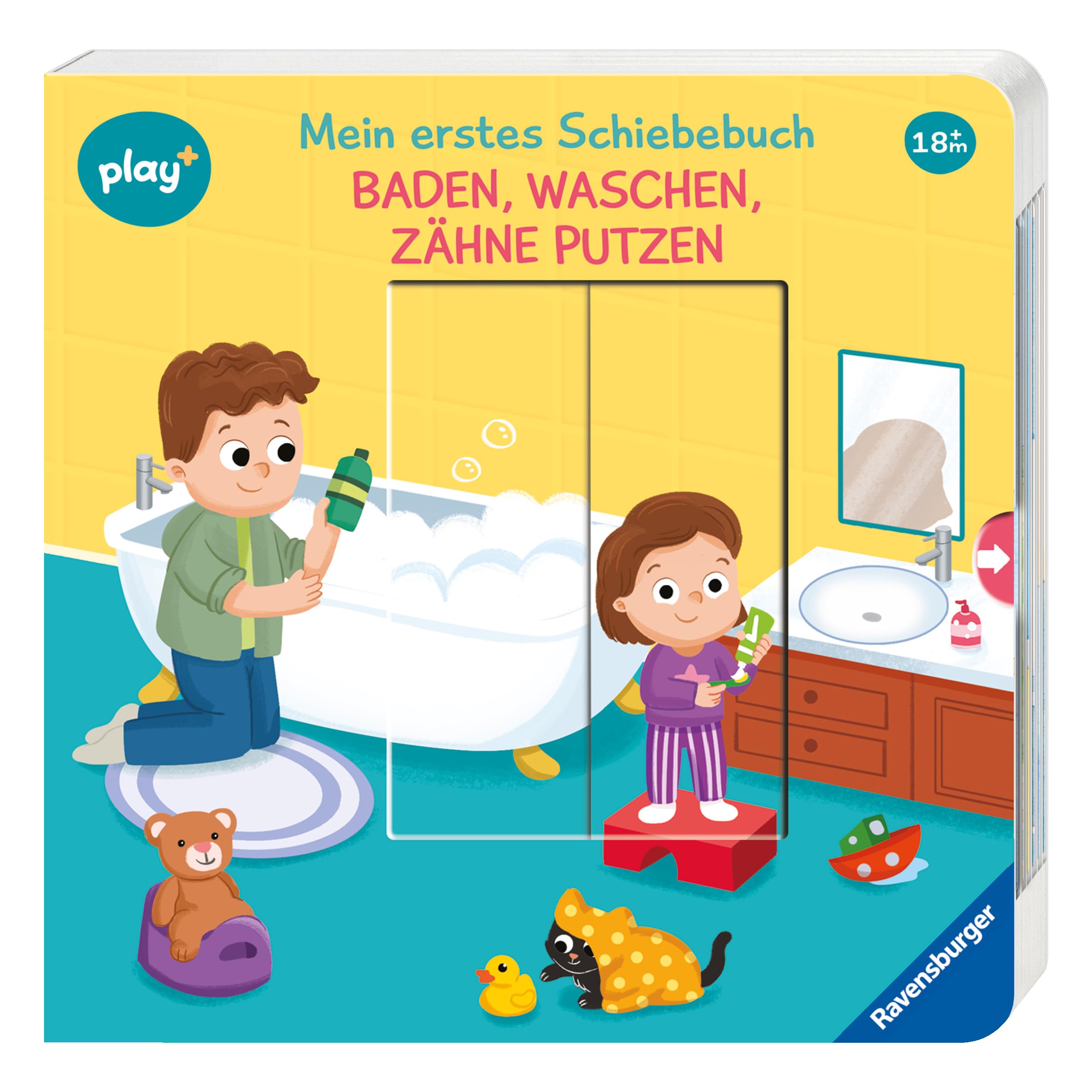 Höck, Maria: Play+ Mein erstes Schiebebuch Baden, waschen, Zähne putzen - ab 18 Monate