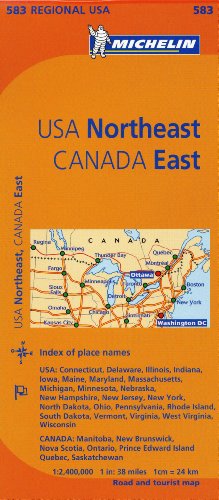 Die Buchhandlung in Oelde hat das Buch Michelin Usa: Northeast, Canada: East Map 583 (Michelin Regional Maps)