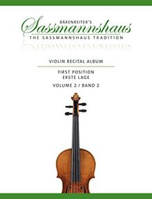 Violin Recital Album, Band 2. 13 Vortragsstücke in der ersten Lage für Geige und Klavier oder für zwei Geigen. Reihe Bärenreiter's Sassmannshaus