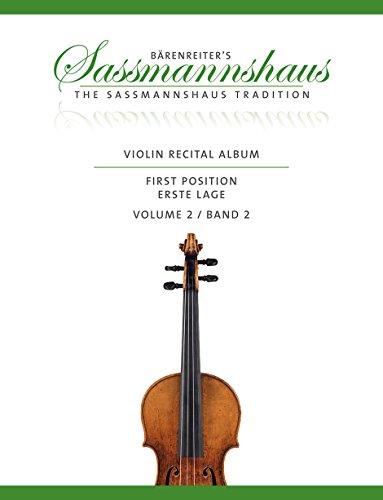 Violin Recital Album, Band 2. 13 Vortragsstücke in der ersten Lage für Geige und Klavier oder für zwei Geigen. Reihe Bärenreiter's Sassmannshaus