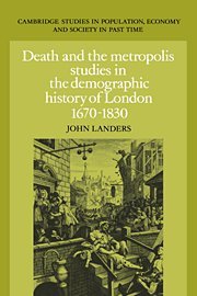 Death and the Metropolis: Studies in the Demographic History of London, 1670–1830 (Cambridge Studies in Population, Economy and Society in Past Time, Band 20)