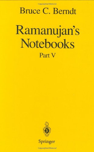 Ramanujan's Notebooks: Part V