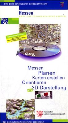 Rasterdaten der amtlichen Topographischen Karten von Hessen auf CD-ROM. Flächendeckende blattschnittfreie Kartendarstellung mit Ortnamenverzeichnis / ... Karten 1:50000 - 3D-Darstellung