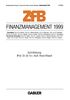 Finanzmanagement 1999 (ZfB Special Issue, 3, Band 3)