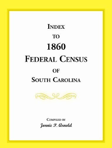 Index to 1860 Federal Census of South Carolina