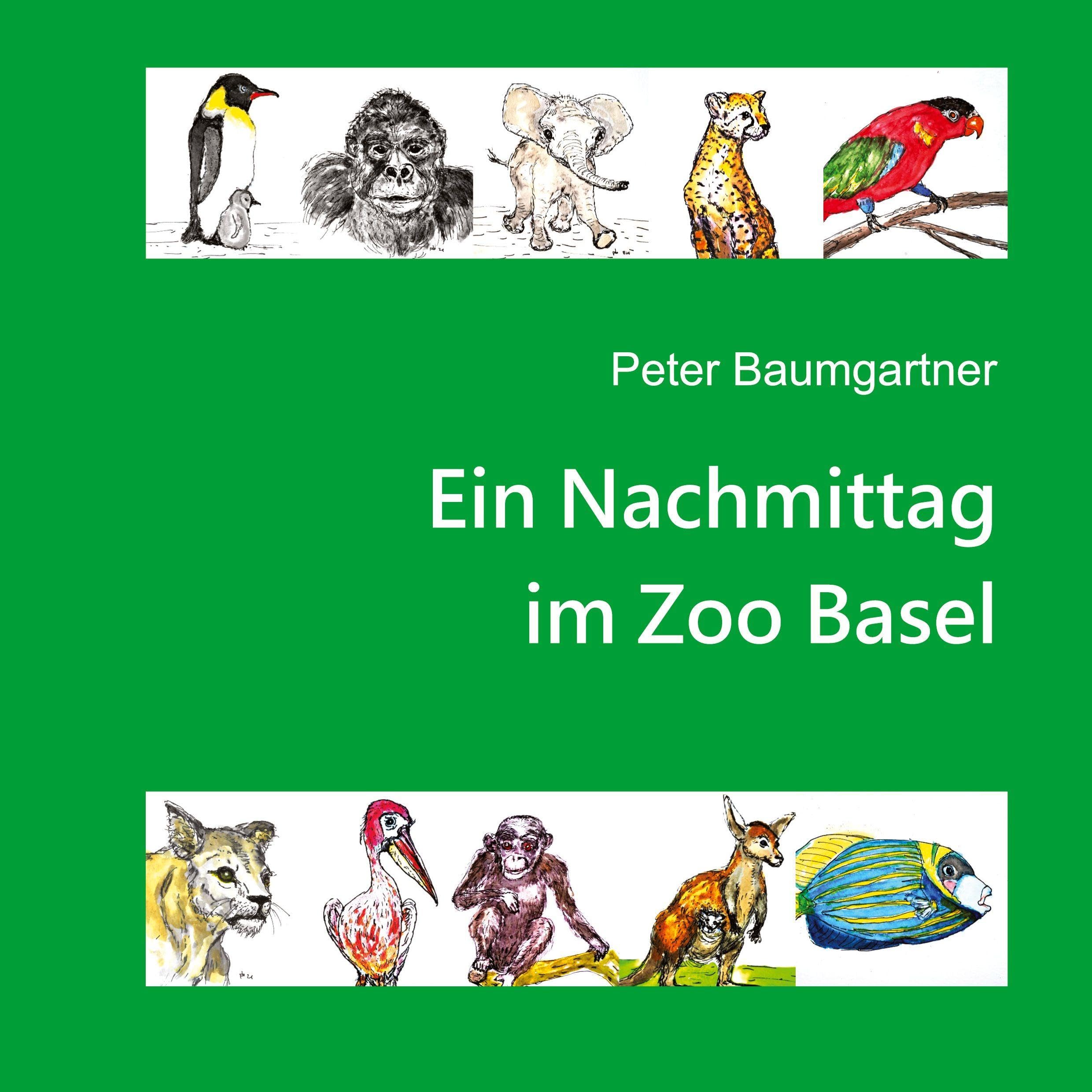 Ein Nachmittag im Zoo Basel: Ein Zoo-Buch mit vielen Tierzeichnungen