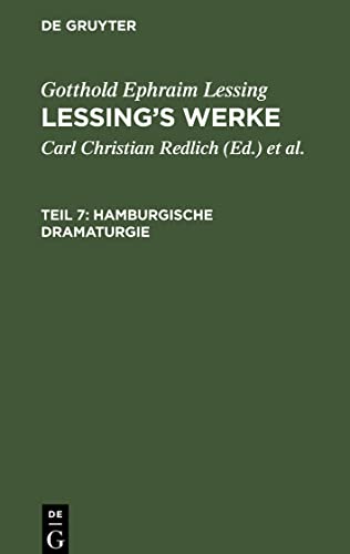 Lessing¿s Werke, Teil 7, Hamburgische Dramaturgie