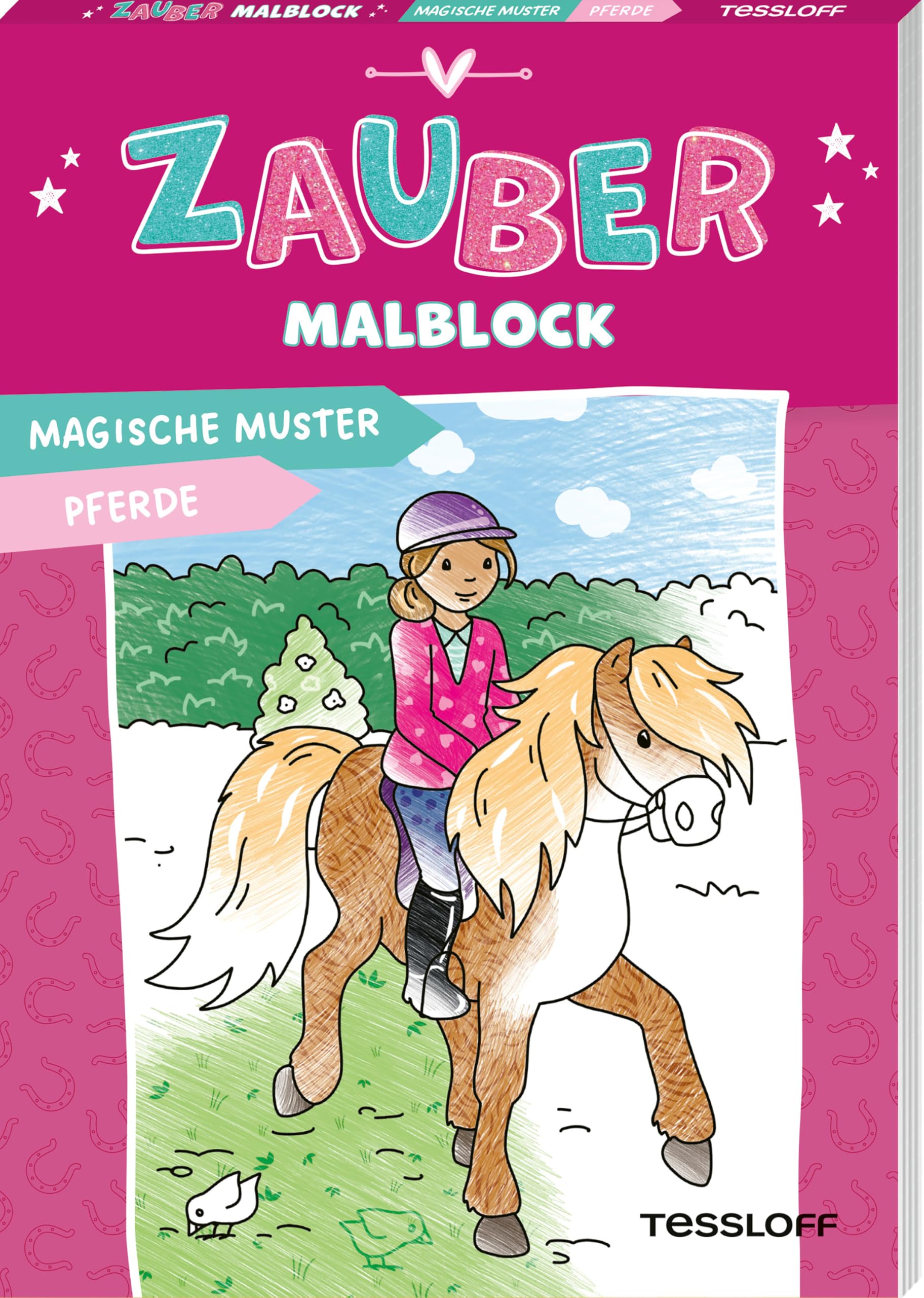 Zaubermalblock. Magische Muster. Pferde: Mit tollen Effekten (Malbücher und -blöcke)
