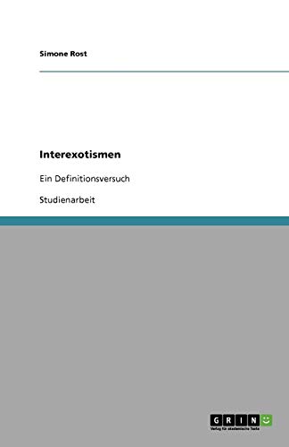 Interexotismen: Ein Definitionsversuch