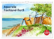 Aquarelle - Fischland-Darß (Wandkalender 2023 DIN A4 quer), Calvendo Monatskalender