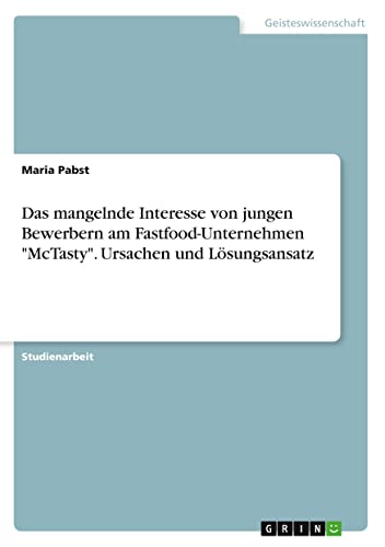 Das mangelnde Interesse von jungen Bewerbern am Fastfood-Unternehmen McTasty. Ursachen und Lösungsansatz