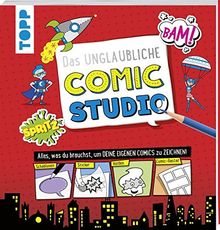Das unglaubliche Comic Studio: Alles, was du brauchst, um deine eigenen Comics zu zeichnen! Mit Schablonen, Stickern, Heldenfiguren und Comic-Rastern