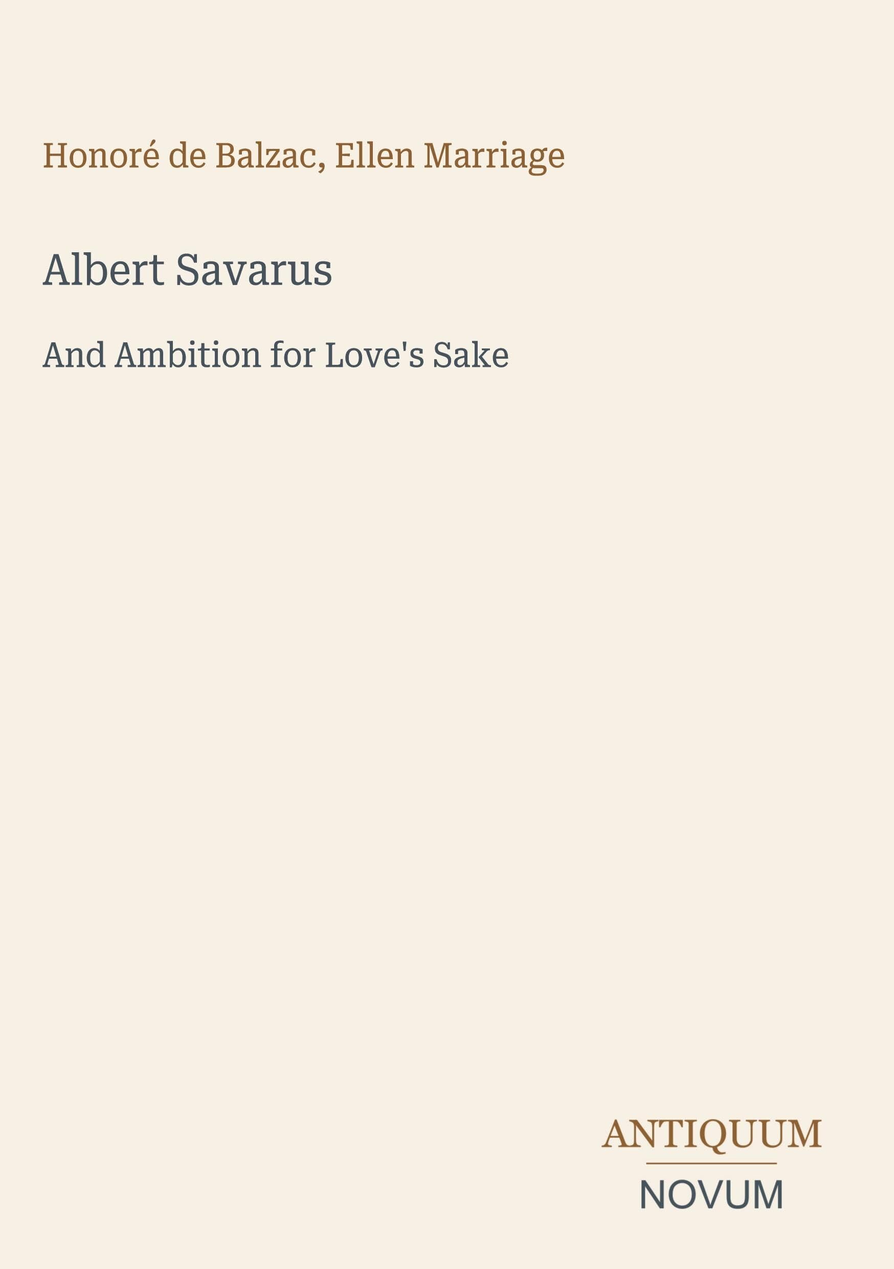Albert Savarus