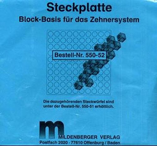 Mathematik. Arbeitsmaterial zu den Ausgaben B, BW, N, NW: Mathematik mit Steckwürfeln, Steckplatte 100 Stecknoppen, Kunststoffplatte