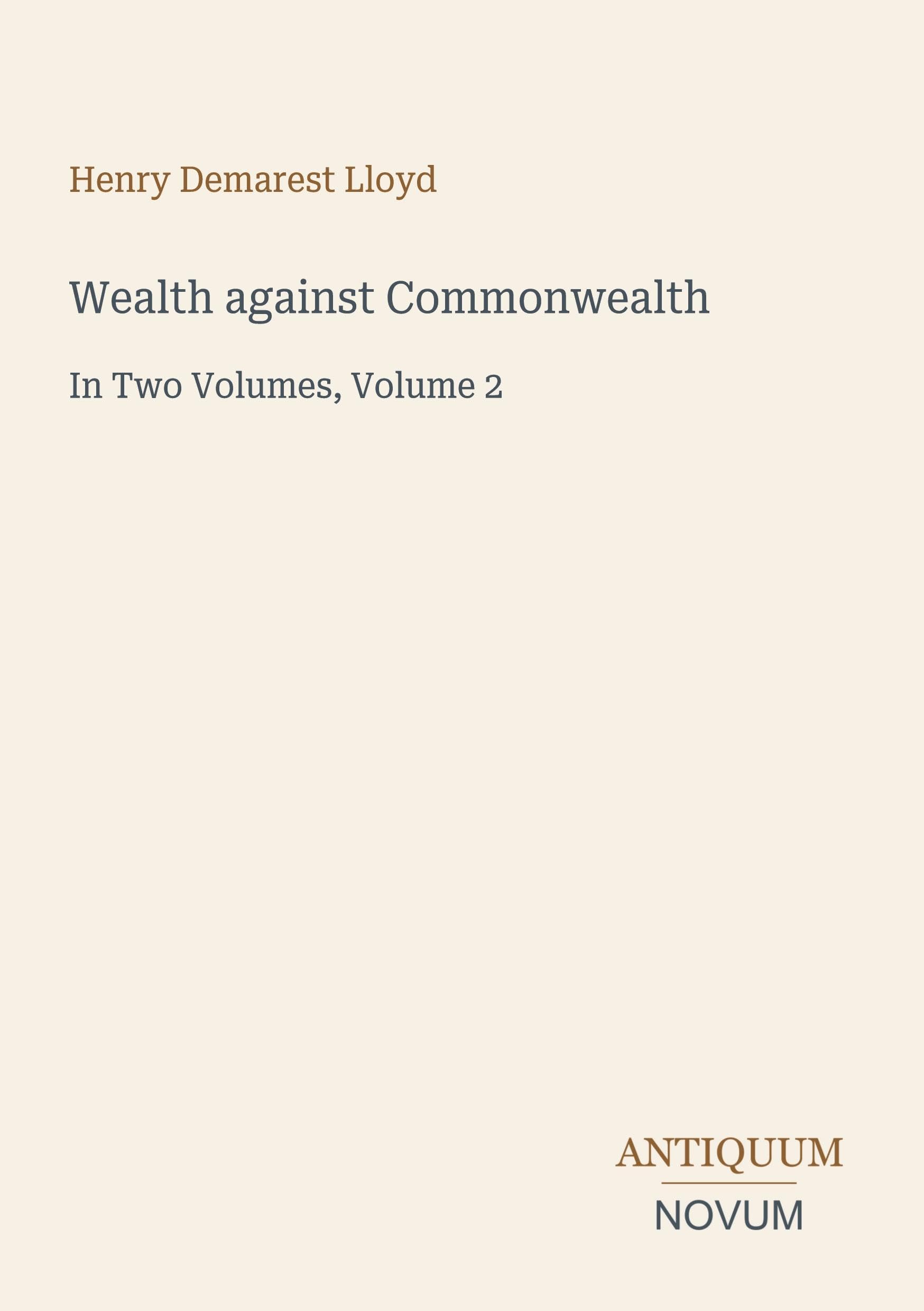Wealth against Commonwealth