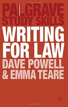 Writing for Law (Palgrave Study Skills)