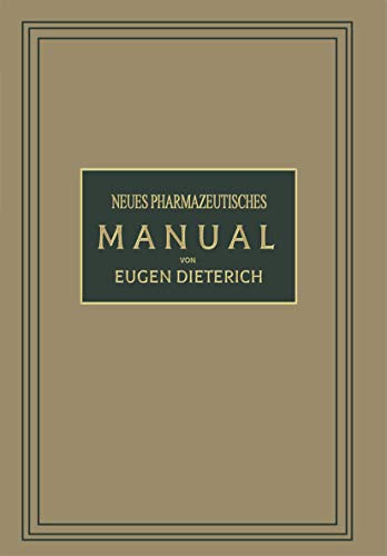 Neues Pharmazeutisches Manual 2 Tle - Eugen Dieterich Kartoniert (TB)