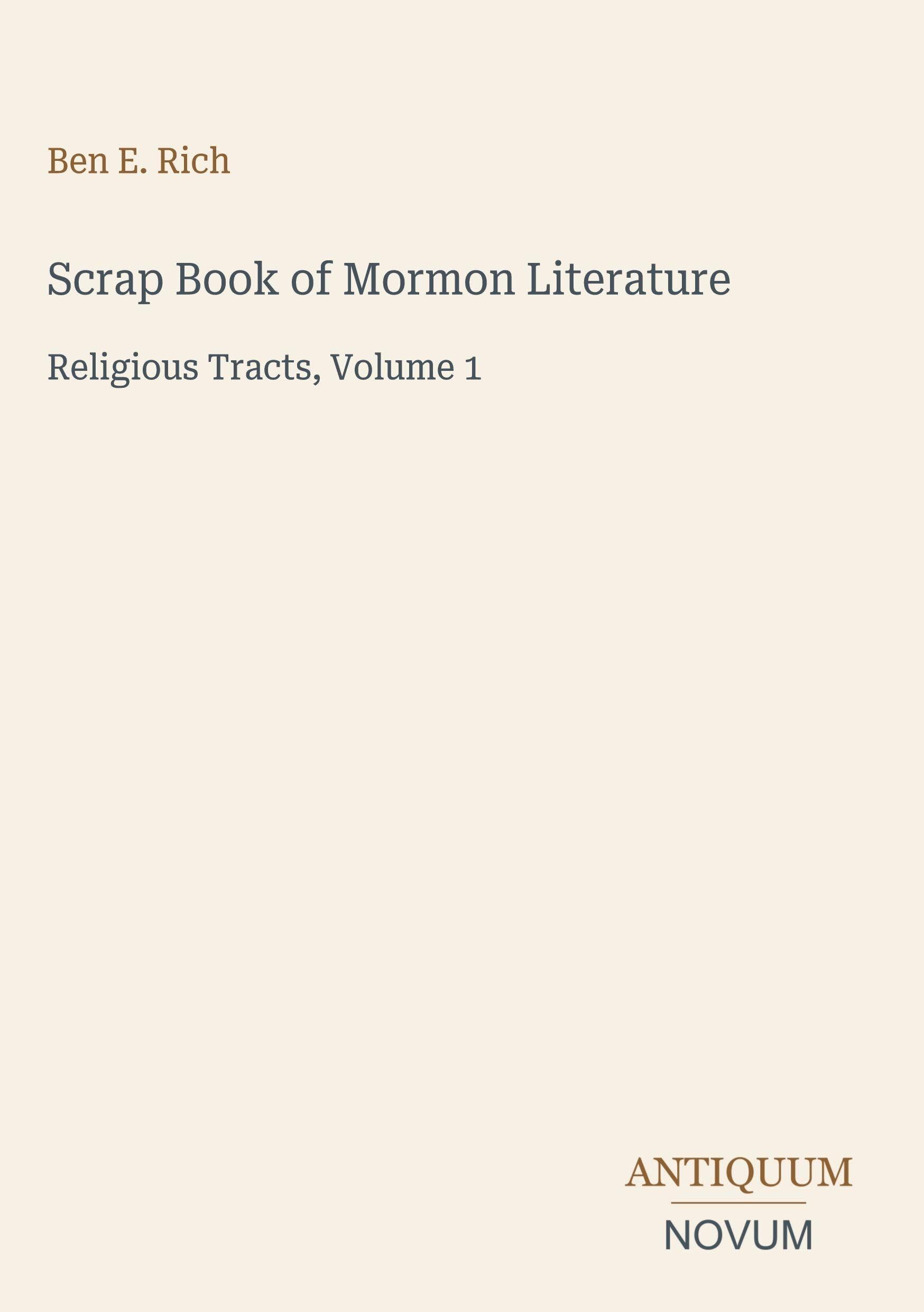 Scrap Book of Mormon Literature