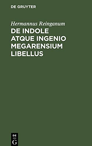 De indole atque ingenio Megarensium libellus