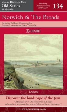Norwich and the Broads (Cassini Old Series Historical Map)