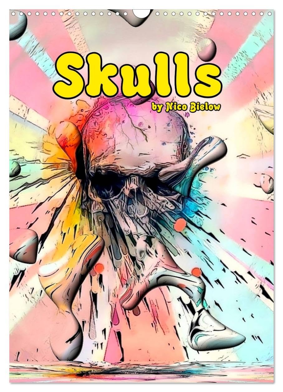 Skulls by Nico Bielow (Wall Calendar 2026 DIN A3 portrait), CALVENDO 12 Month Wall Calendar: Magical skulls