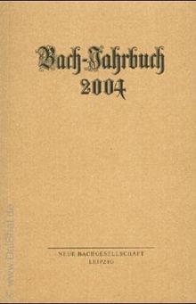 Bach-Jahrbuch 2004