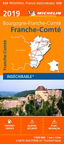 Carte Franche-Comté Michelin 2019