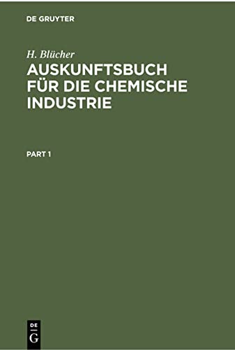 Auskunftsbuch für die Chemische Industrie