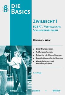 Basics Zivilrecht I. BGB-AT / Vertragliche Schuldverhältnisse: Das notwendige Wissen, Beispiele mit Musterlösungen, Einordnungen, ... und ... und Vertiefungsfragen, Prüfungsschemata