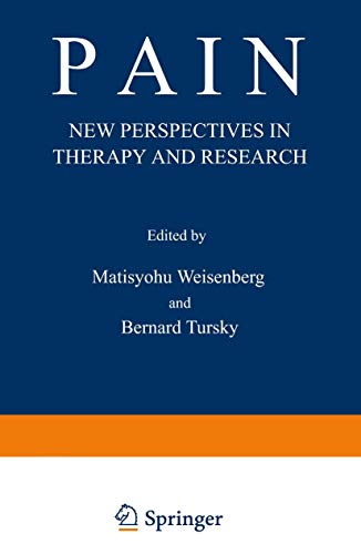 Pain: New Perspectives In Therapy And Research