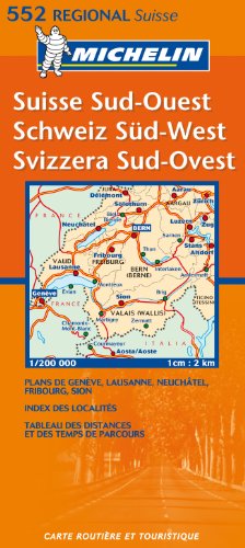 Michelin 552 Suisse (Michelin kaart - Regionaal Zwitserland (552 Suisse))