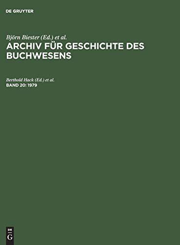 1979 (Archiv für Geschichte des Buchwesens)