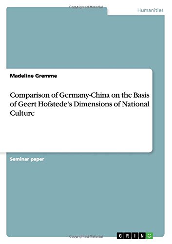Comparison of Germany-China on the Basis of Geert Hofstede's Dimensions of National Culture