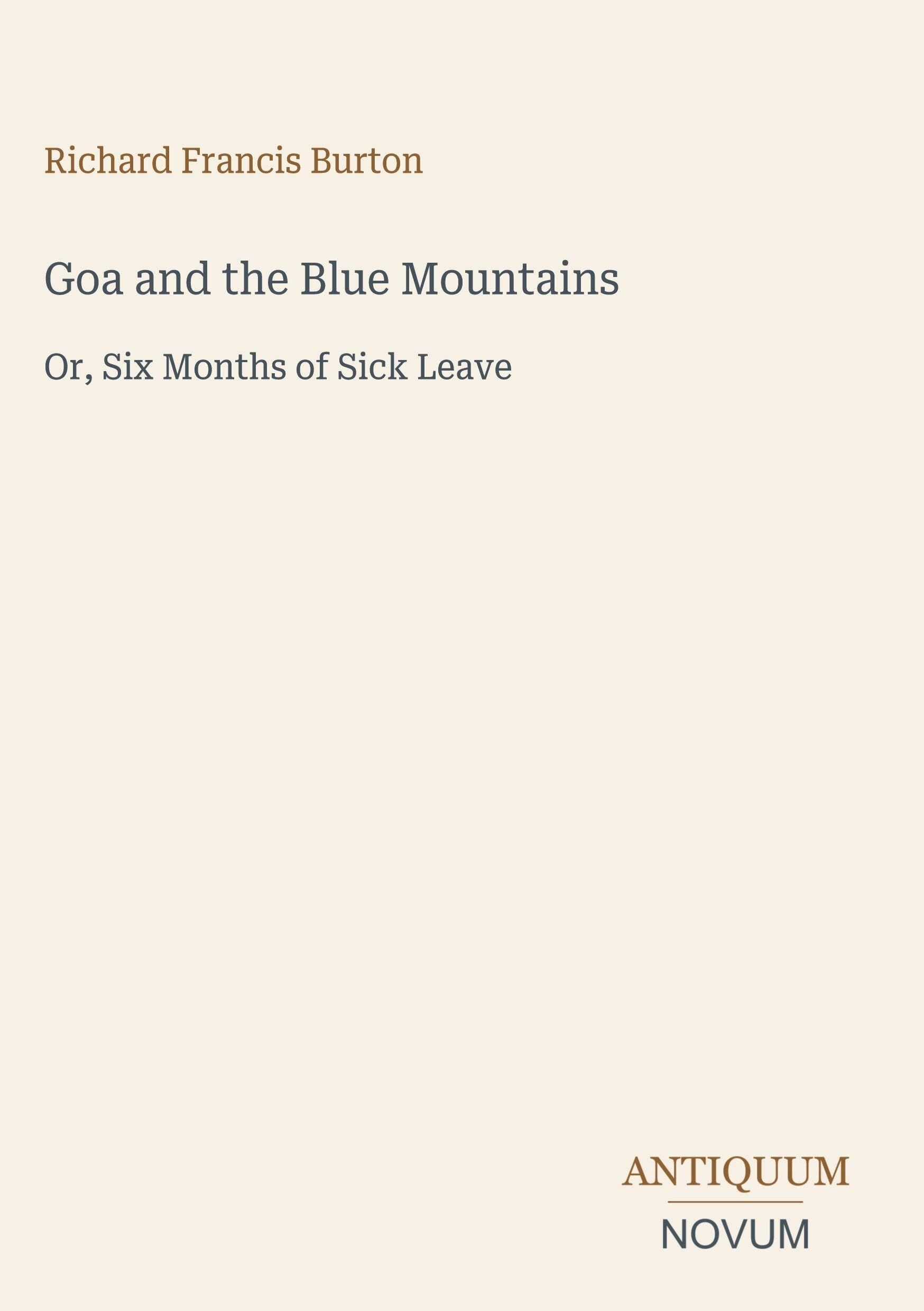 Goa and the Blue Mountains