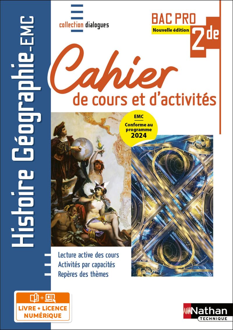 Histoire géographie EMC 2de bac pro : cahier de cours et d'activités : conforme au programme 2024 EMC