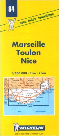 Michelin No. 84, Marseille-Toulon-Nice, Menton 1:200 000. (Michelin Maps)